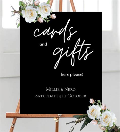 Minimalist Wedding Gift Sign