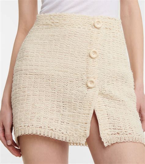 Cotton Blend Miniskirt In White Acne Studios Mytheresa