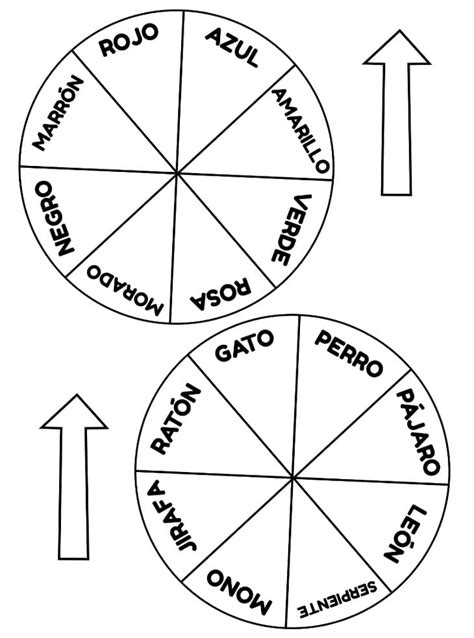 Dibujos de Ruleta Imprimible Gratis Para Niños para Colorear para