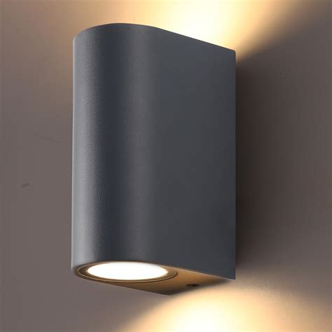 Zenon Lighting Collection X Modern Black Outdoor Wall Light Up Down