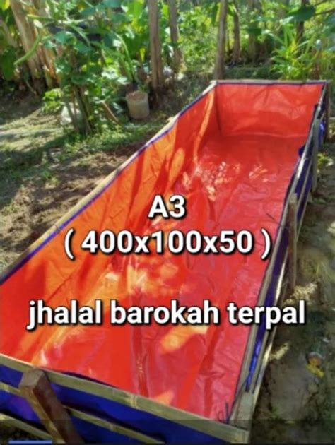 Terpal Kolam Kotak Type A3 Ukuran 400 X 100 X 50cm 100 Asli Bahan