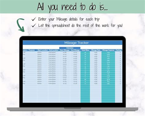 AUTOMATED Mileage Tracker | Google Sheets | Expenses Calculator