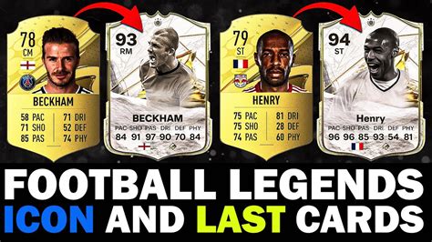 FC24 ICONS AND THEIR LAST FIFA CARDS Ft Beckham Henry Gerrard