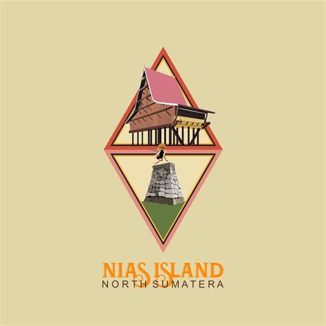 Premium Vector Vector Illustration Of Nias Tribal Tradition Badge