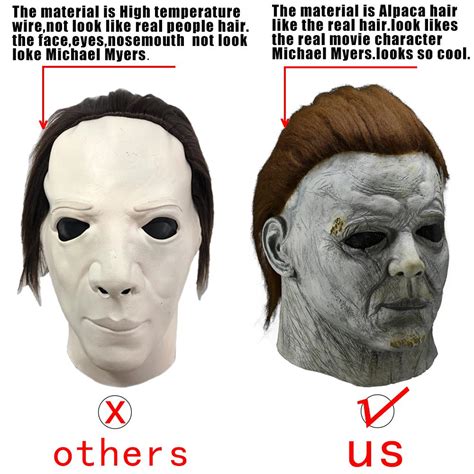 Cheap New Horror Michael Myers Led Halloween Kills Mask Cosplay Scary Killer Full Face Latex