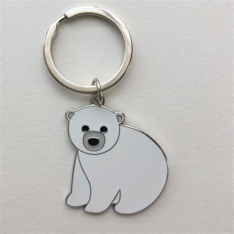 Polar Bear Keychain | Etsy