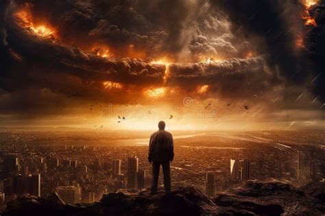 The End Of All Things Watching The Apocalypse Unfold Stock