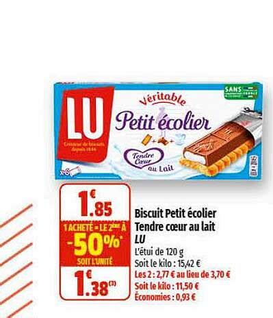 Offre Biscuit Petit Colier Tendre C Ur Au Lait Lu Chez Coccinelle