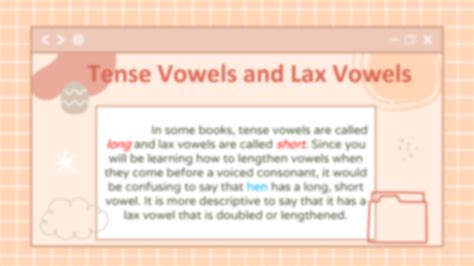 Solution Vowel Lax Tense Studypool