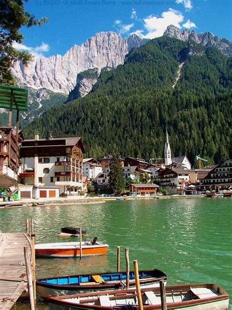 Lago Di Alleghe Belluno Italy Very Charming When It Is Frozen