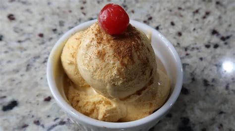 Creamy Homemade Egg Nog Ice Cream Youtube