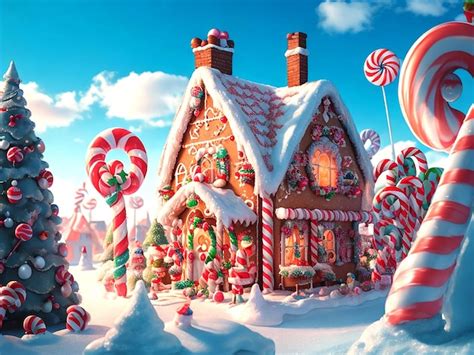 Premium Ai Image Christmas Gingerbread House Generative Ai