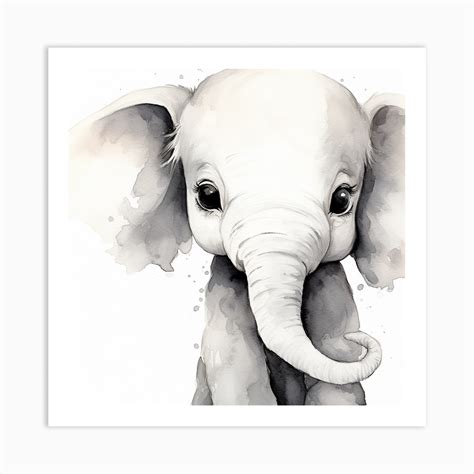 Baby Elephant Art Print By Travis Jon Fy