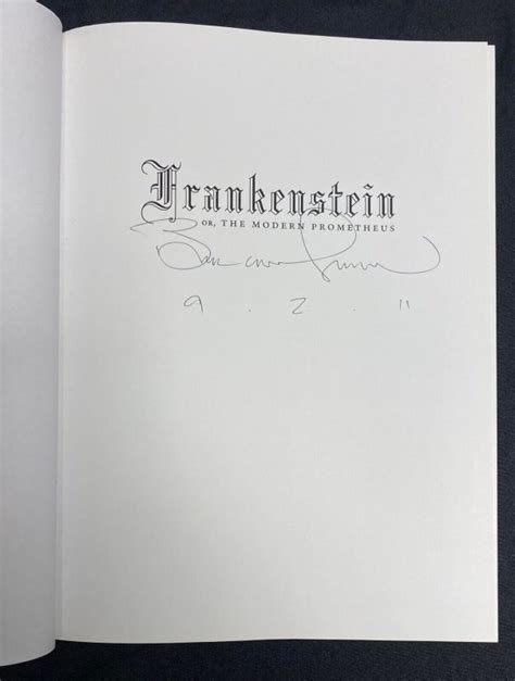 Frankenstein Mary Shelley Hardcover Ex Signed By Bernie