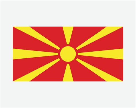 National Flag of North Macedonia. Macedonian Country Flag. Republic of North Macedonia Detailed ...