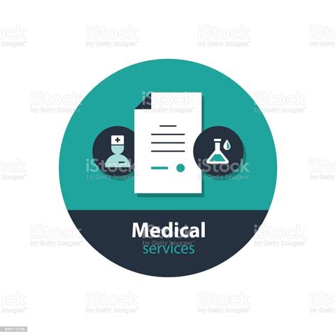 Medical Analysis Annual Check Up Health Insurance Concept Hospital Treatment Stock Illustration