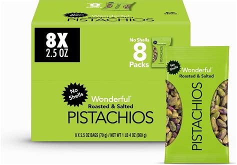 Wonderful Pistachios Pistaches Sin Cáscara Tostados con Sal 70g