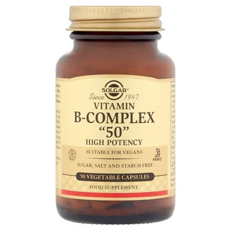 Solgar Vitamin B Complex High Potency Vegetable Capsules