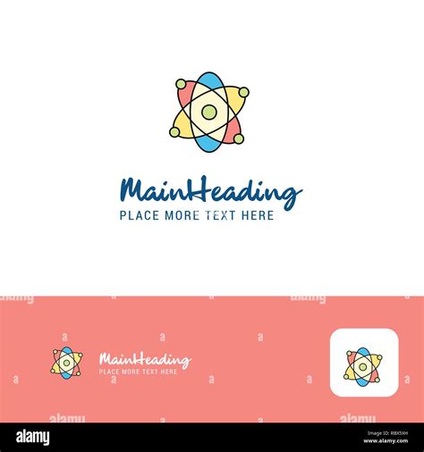 Creative Nuclear Logo Design Flat Color Logo Place For Tagline Vector