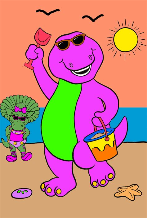 Barney and Baby Bop at the Beach by JeremyCrispo19 on DeviantArt