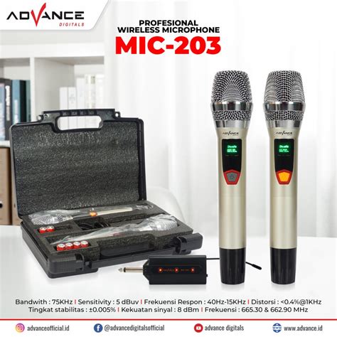 Jual Advance Mic Profesional Mic Wireless Microphone Karoke Mic