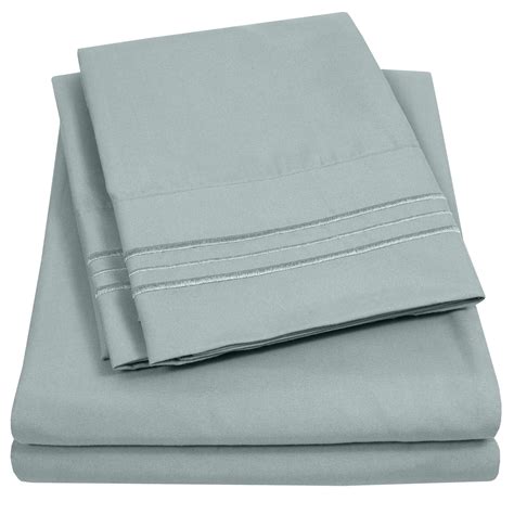 1800 Thread Count 4 Piece Deep Pocket Bedroom Bed Sheet Set Queen