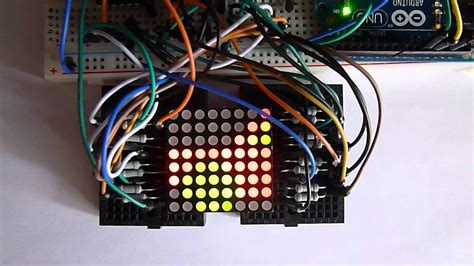 Arduino Bicolor 8x8 Led Matrix 74hc595n Scroll Youtube