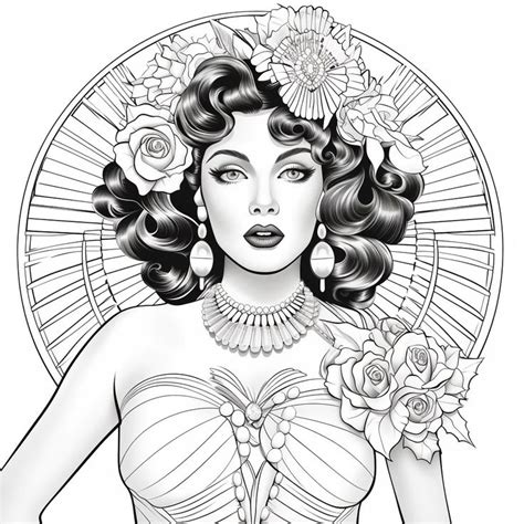 18 Free Coloring Page Of Pin Up Girls For Adults Printable Coloring Sheet In 2024 Free Adult