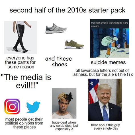 Second Half Of The 2010s Starter Pack R Starterpacks Starter Packs