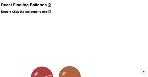 Nextjs React Floating Balloons Example Codesandbox