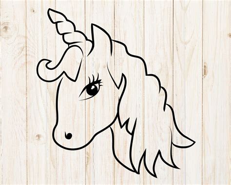 Unicornio Svg Cabeza De Unicornio Svg Archivo De Corte Para Etsy México