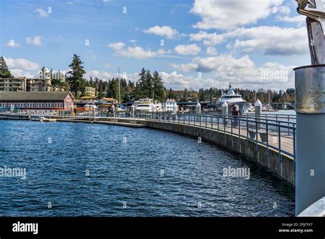 A Detailed View Of The Pier At Meydenbauer Bay Park In Bellevue