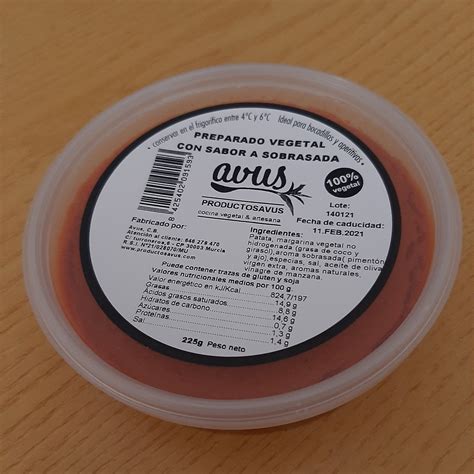 Avus Sobrasada Vegetal Reviews Abillion