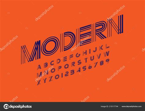 Illustration Vectorielle Color E Police Alphabet Modernes Stylis S