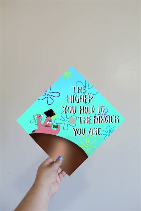 Patrick Star Pinky Up Digital Print Grad Cap Topper Etsy