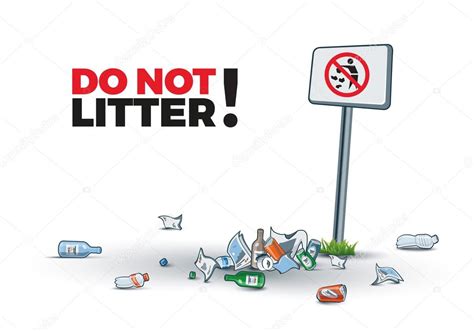 littering sign vector