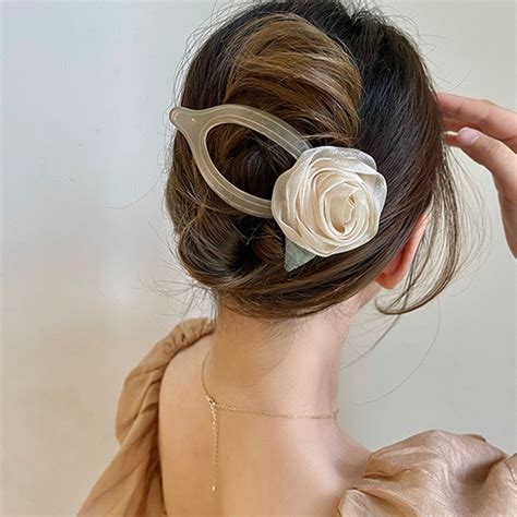 Jual Town Shell Rose Classic Korean Hair Claw Clip Jepitan Rambut