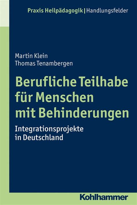 Berufliche Teilhabe Für Menschen Mit Behinderungen Ebook Martin