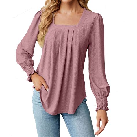 Cacommark Pi Women S Tops Long Sleeve Autumn Clearance Women S Solid