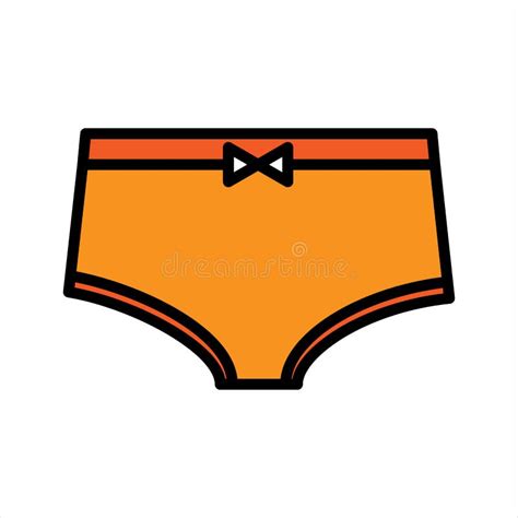 Female Panties Vector Linear Icon In Flat Style Isolated On White