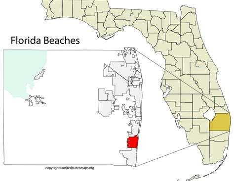 Florida Beaches Map | Map of Beaches in Florida