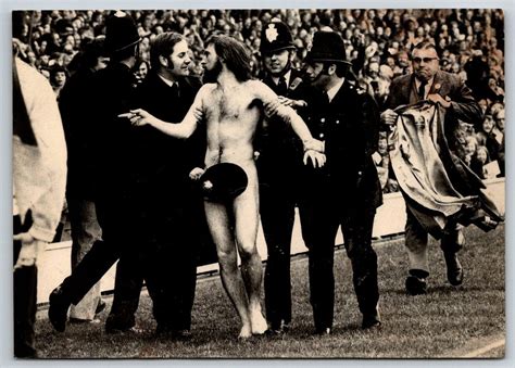 Naked Man Streaker 1974 England Vs France Rugby Match Postcard Europe United Kingdom