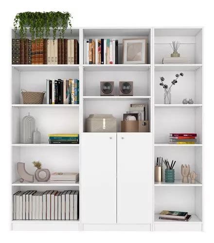 Combo Home Eco Three Library Branco Mercadolivre