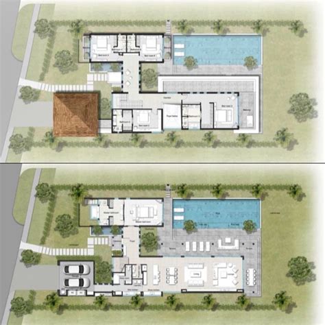 Modern House Plan with Swimming Pool