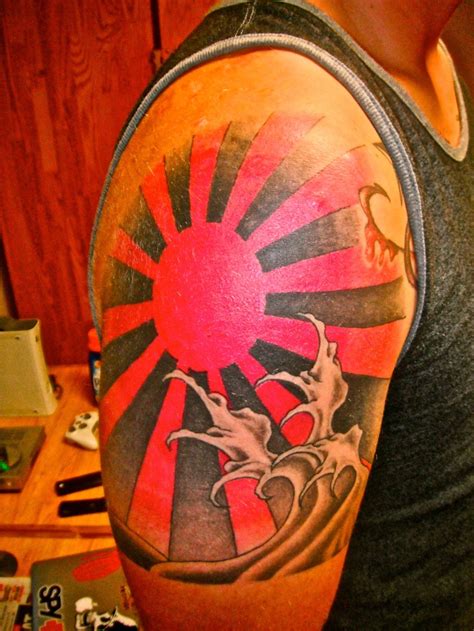 Japanese Sunset Japanese Sun Tattoo Sun Tattoo Designs Rising Sun