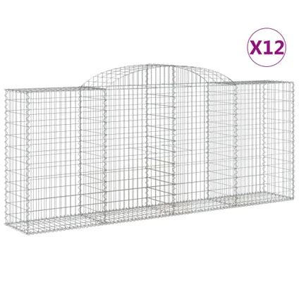 Vidaxl Paniers Gabions Arqu S Pcs X X Cm Fer Galvanis