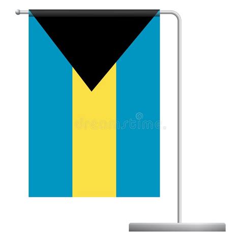 Bahamas Flag On Pole Icon Stock Illustration Illustration Of Icon