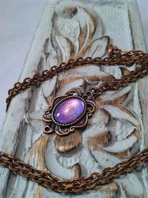 Nail Polish Jewelry Antique Copper Necklace With A Small