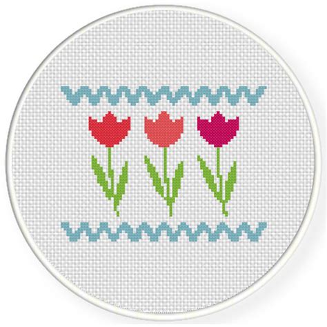 Flowers Cross Stitch Pattern – Daily Cross Stitch