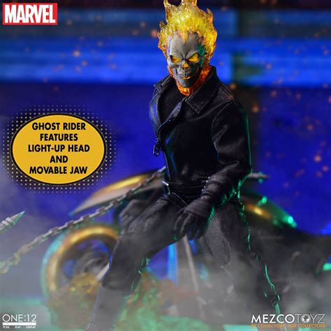 Mezco One 12 Collective Ghost Rider And Hell Cycle Set 4colorheroes